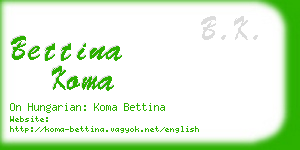 bettina koma business card